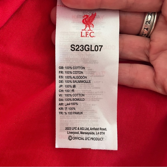 Liverpool FC Red Official Tee with Stripes - Picture 8 of 10